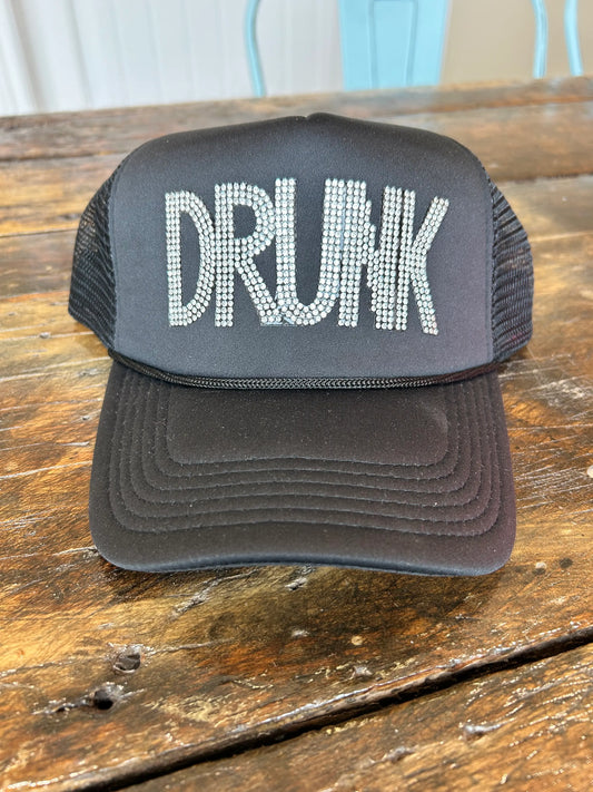 DRUNK Rhinestone Trucker Hats