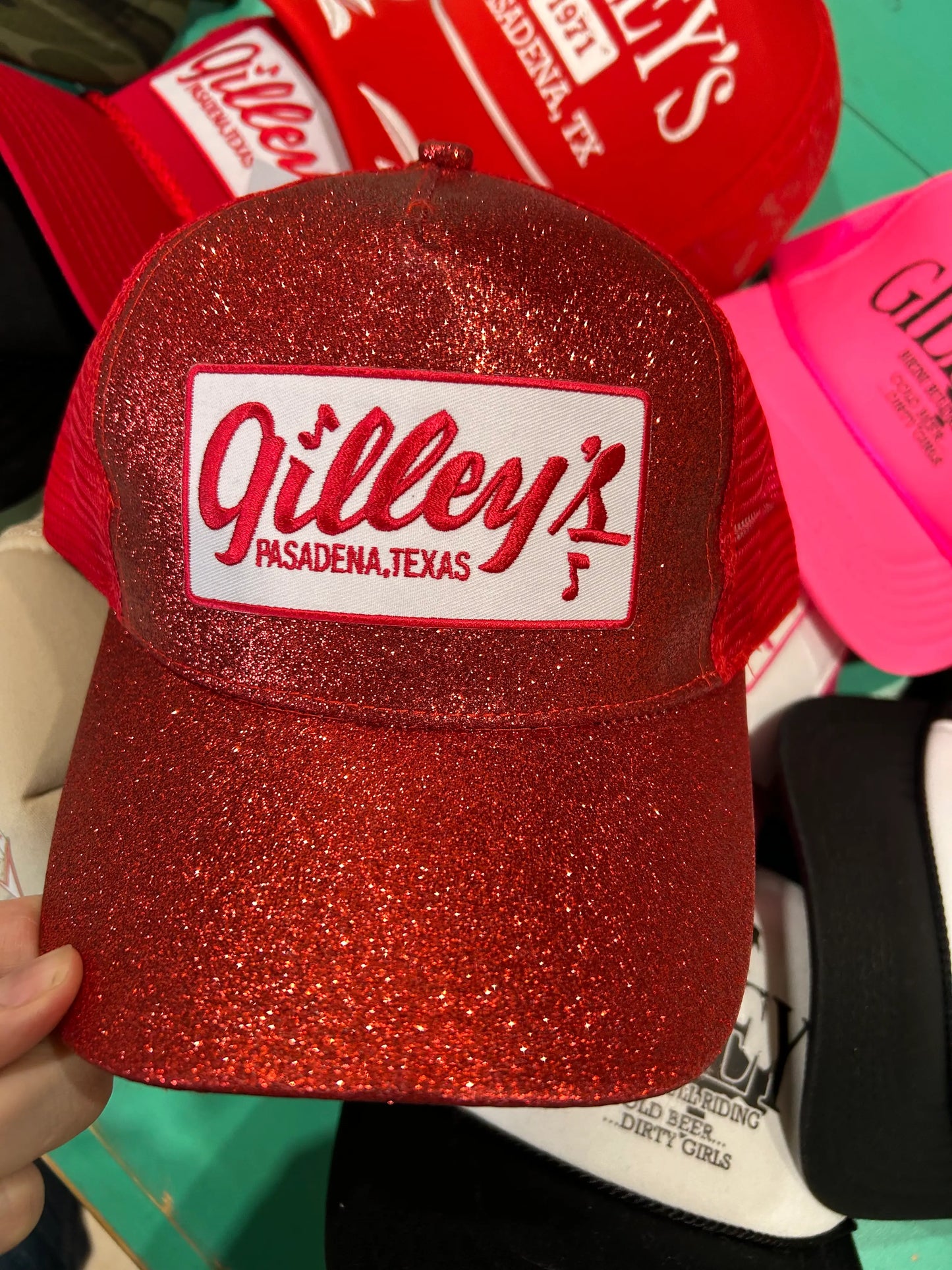 Gilley's Patch Red Glitter Cap | Officially Licensed |