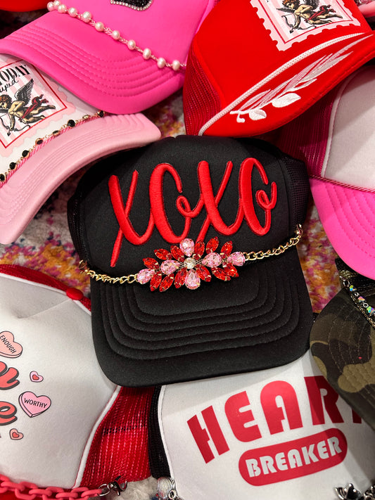 Pink & Red Rhinestone Trucker Chain
