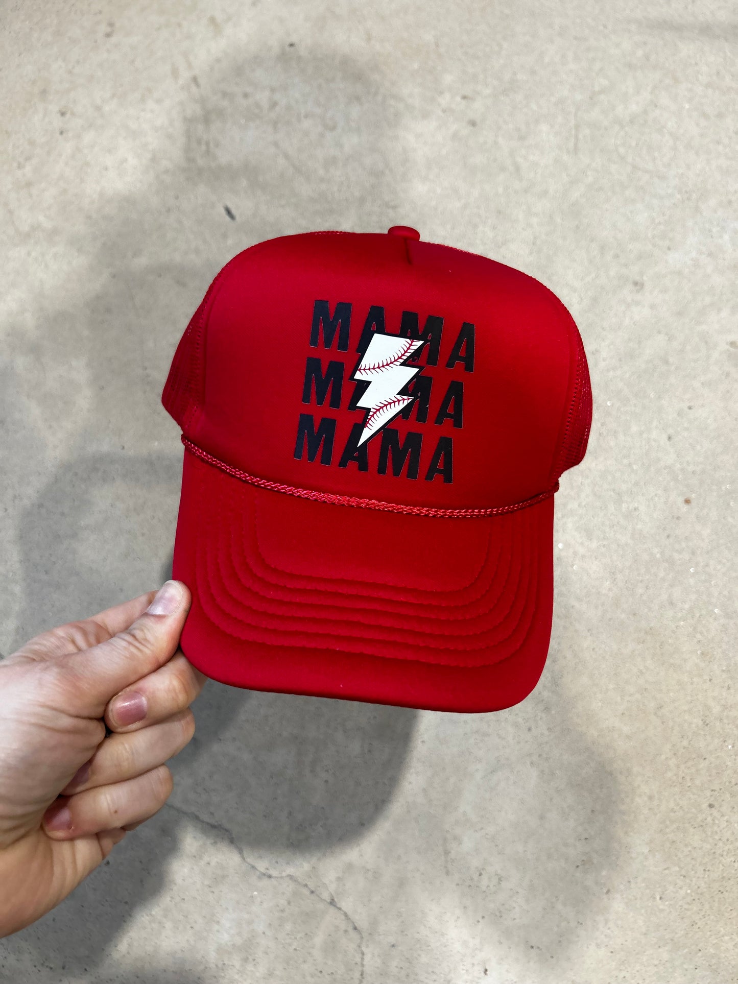 Baseball Mama Trucker Hat