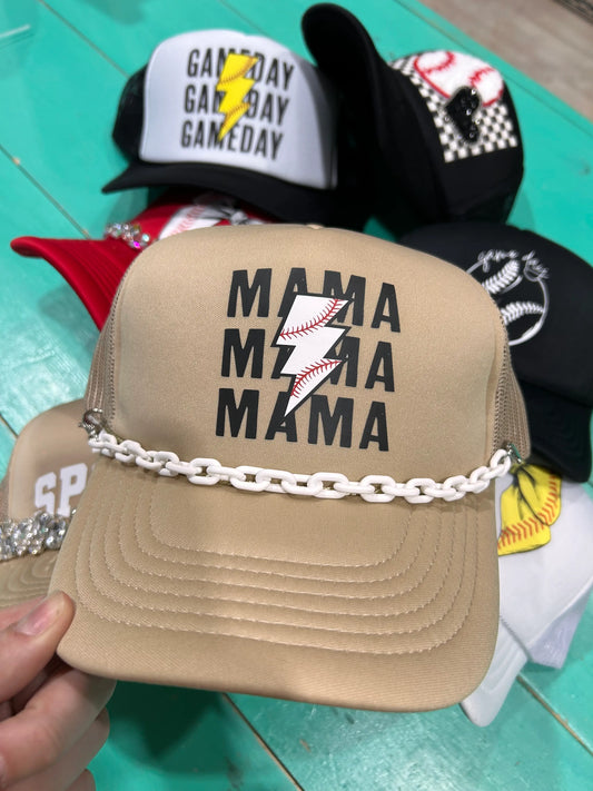 Baseball Mama Trucker Hat