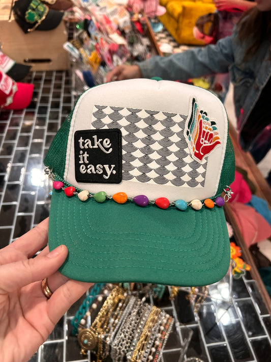 Black & White Arches Pattern Trucker