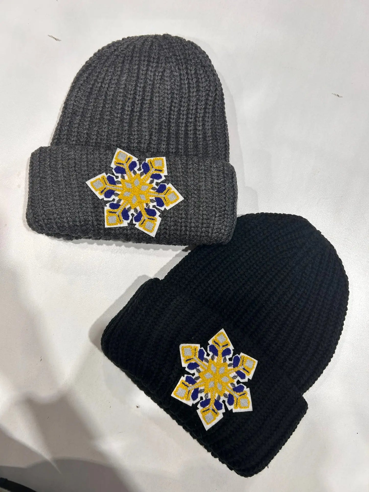 Chenille Snowflake Beanie