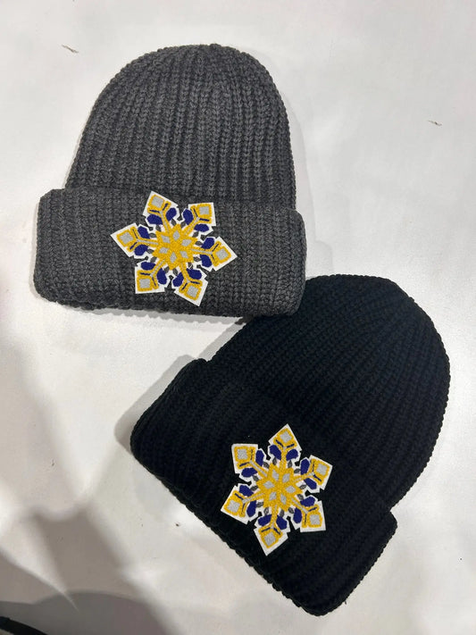 Chenille Snowflake Beanie