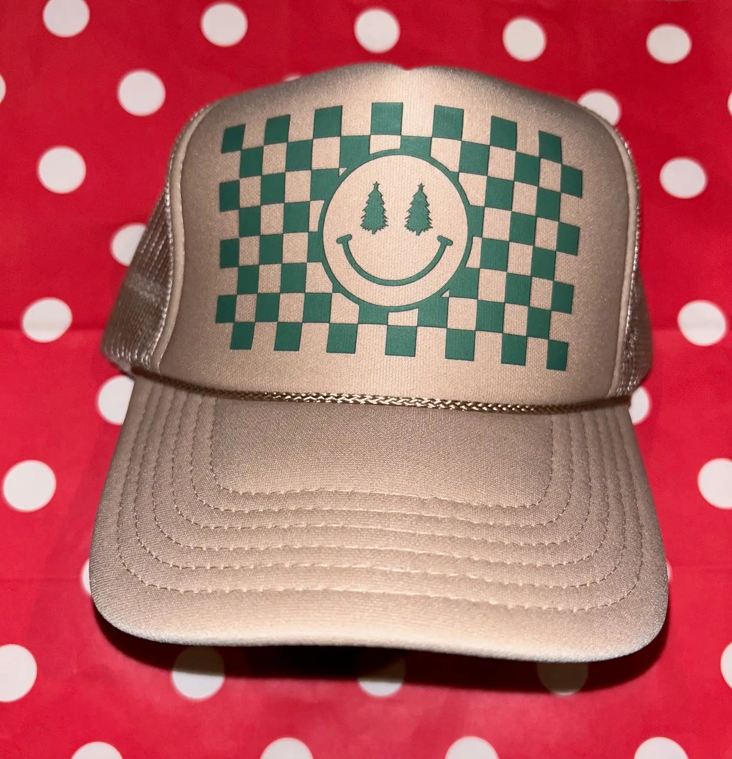 Christmas Tree Smiley Trucker