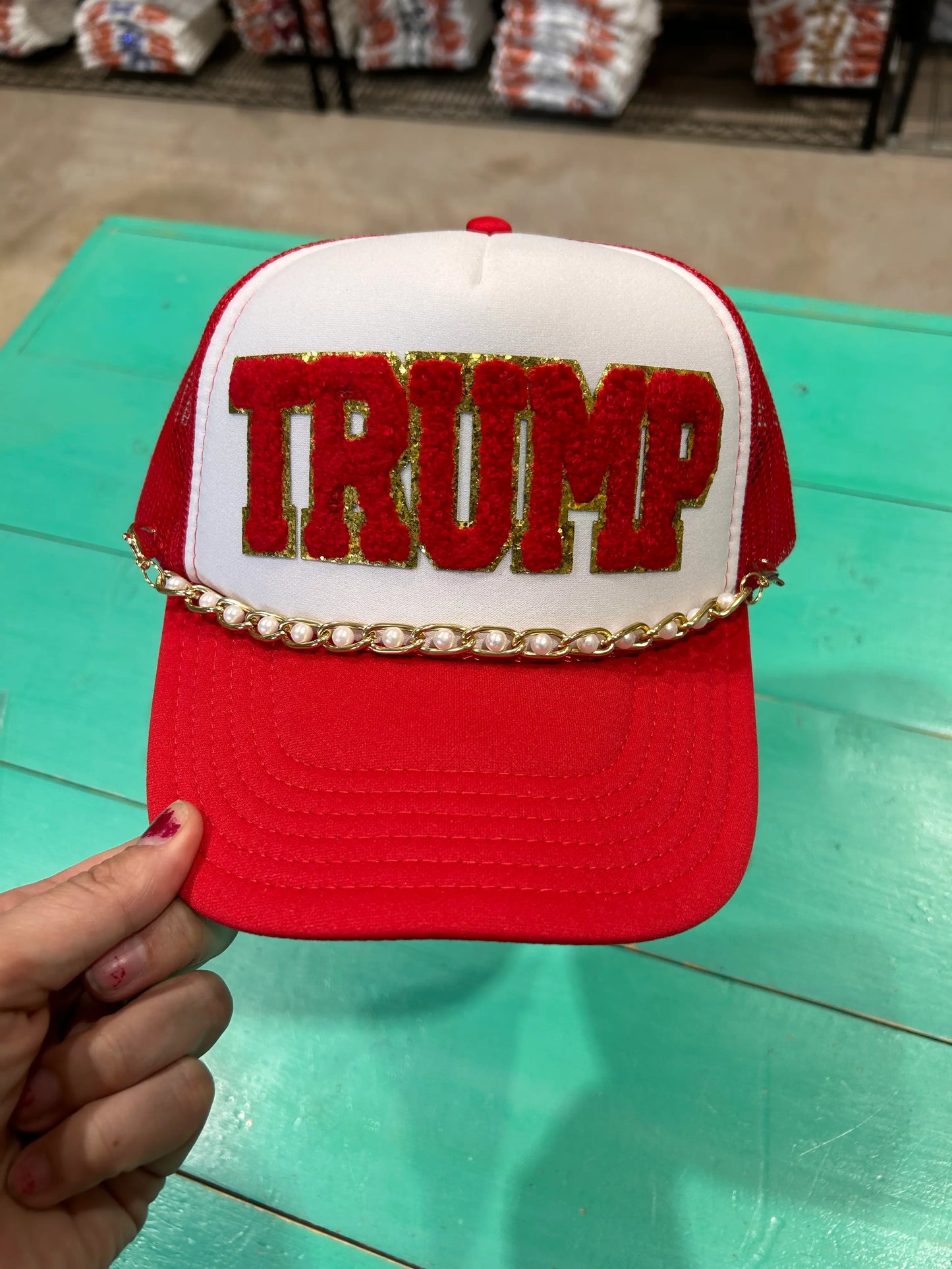 Chunky Gold & Pearl Trucker Chain