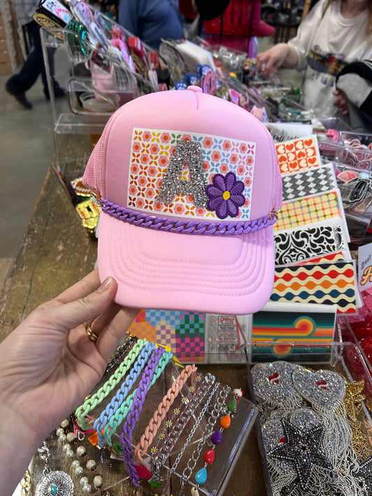 Colorful Flowers Pattern Trucker Hat