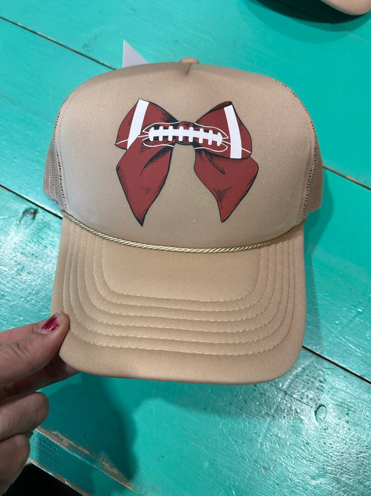 Football Bow Trucker Hat