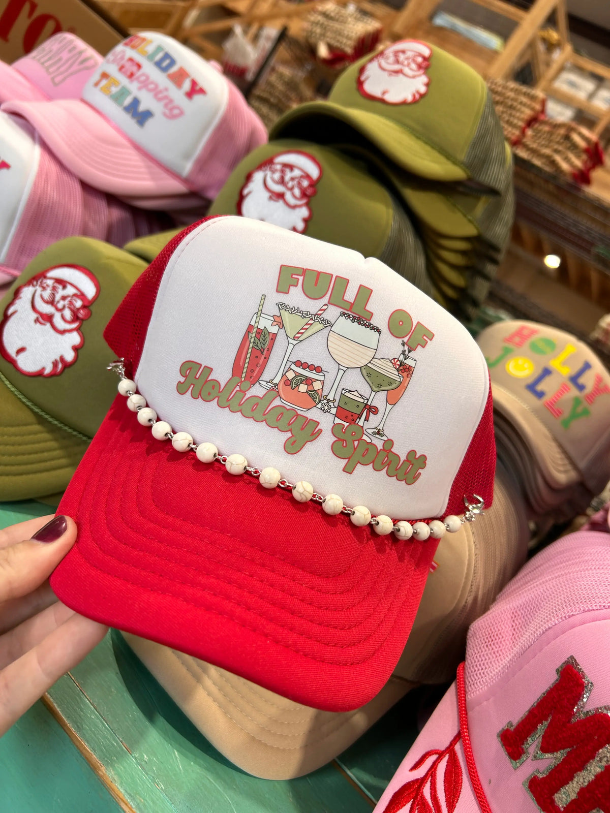 Full of Holiday Spirit Embroidered Cap That Holiday Spirit Embroidered 5-panel Twill Cap: Christmas  main image 4