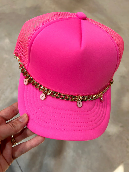 Gold Bolt Trucker Hat Chain