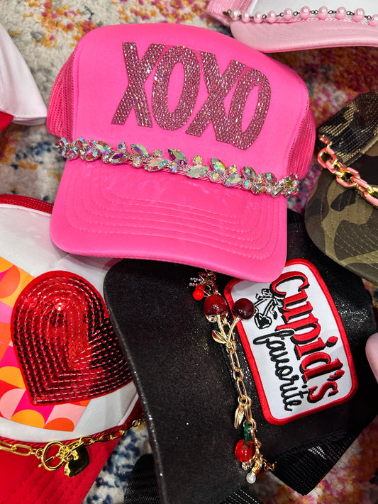 XOXO Rhinestone Trucker