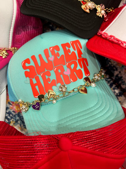 Conversation Hearts Trucker Hat Chain