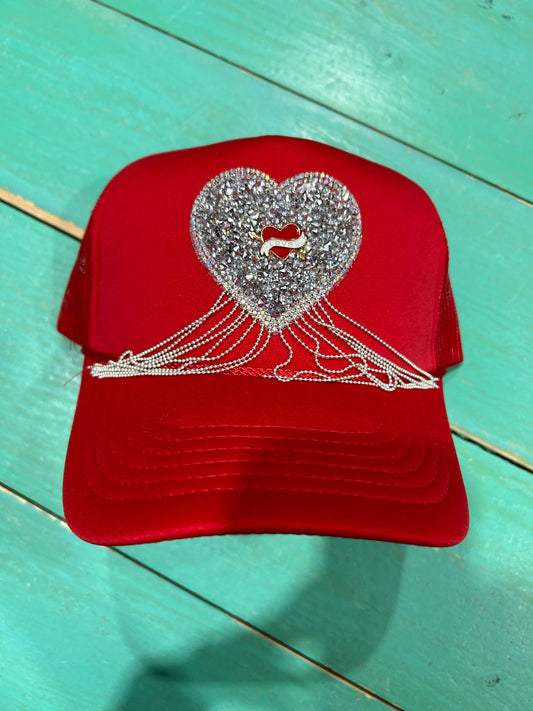 Love Rhinestone Trucker
