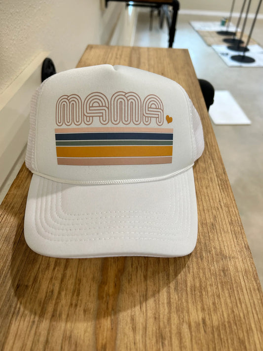 Mama Striped Foam Trucker
