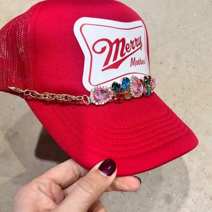 Multicolor Rhinestone Trucker Chain
