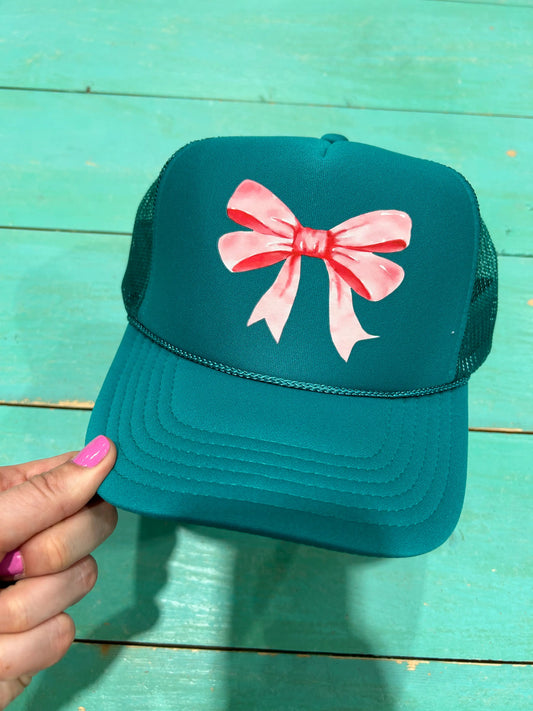 Pink Bow Trucker Hat