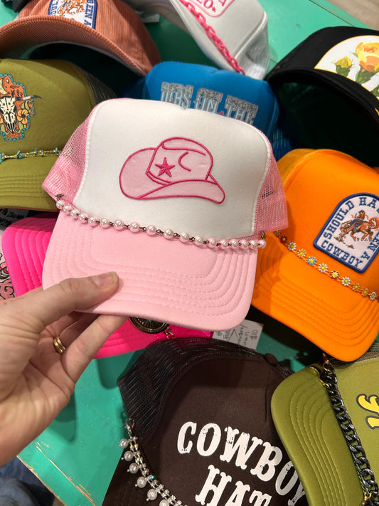 Pink Cowboy Hat Patch