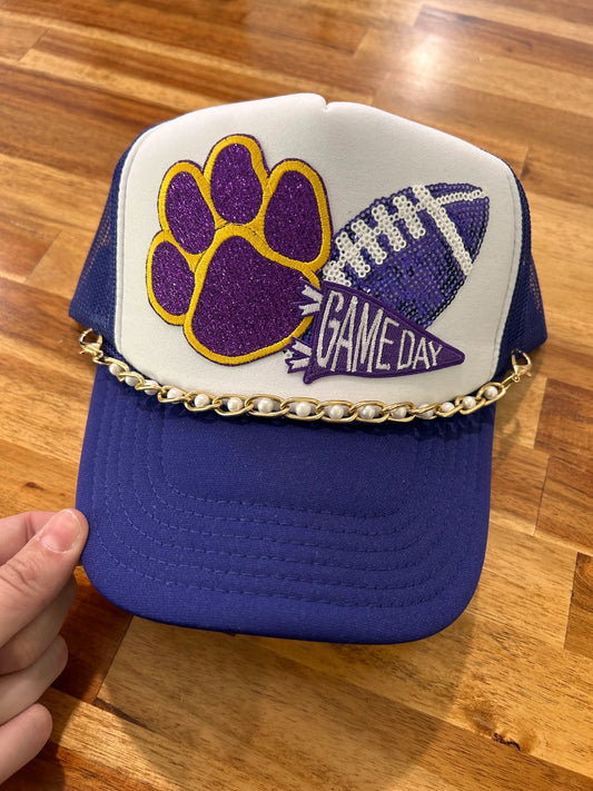 Purple & Gold Game Day Trucker