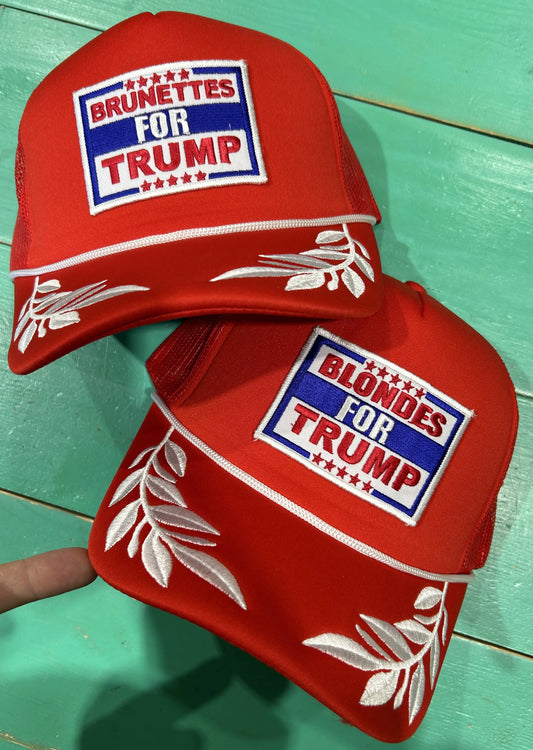 Red Captain Trump Trucker Hats