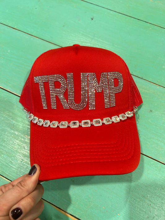 Rhinestone TRUMP Trucker