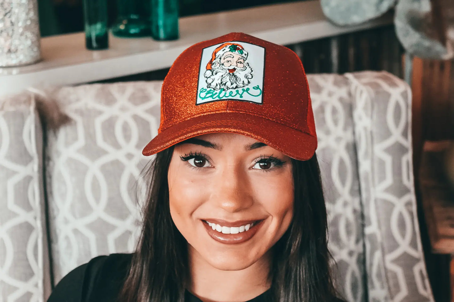 Santa Believe Patch Hat