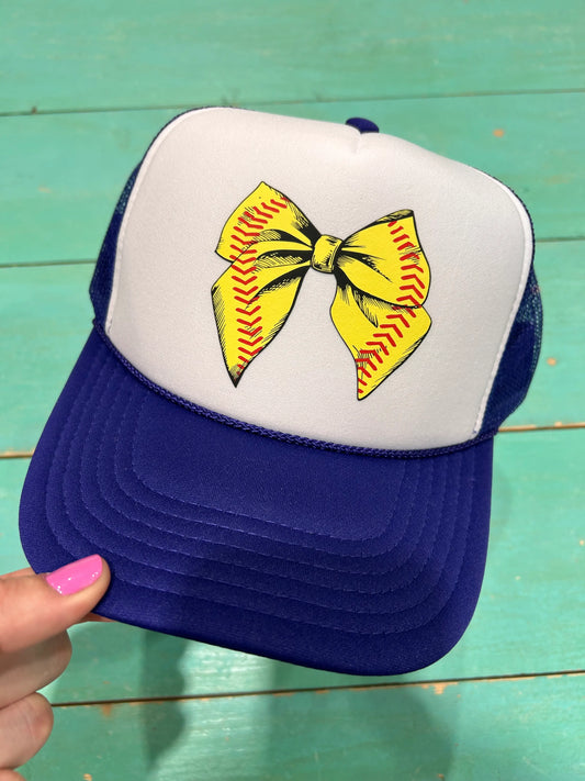 Softball Bow Trucker Hat