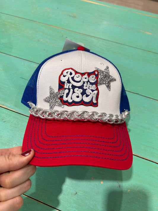 Stars & Rose in the USA Trucker Hat