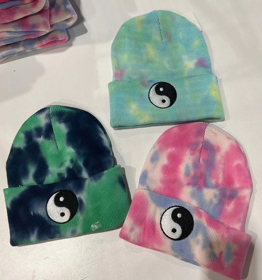 Ying Yang TieDye Beanie